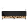 VEVOR Firewood Rack with Waterproof Cover, 101 x 14 x 46 in Outdoor Firewood Holder, 660lb Weight Capacity, 1/2 Cord Log Holder, Half-Covered