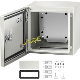 VEVOR NEMA Metal Case, 8x8x6'' NEMA 4X Metal Electric Enclosure, IP66 Water & Dust Resistant