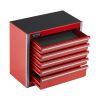 VEVOR Metal Tool Box, 8.6-inch, Portable Metal Tool Box with 5 Drawers, Small Tool Chest with EVA Liners and PP Feet Pads