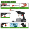 Cordless Pressure Washer 400PSI, 300W Portable Power Washer with 2 Nozzles & Foam Bottle