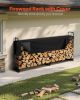 VEVOR Firewood Rack with Waterproof Cover, 101 x 14 x 46 in Outdoor Firewood Holder, 660lb Weight Capacity, 1/2 Cord Log Holder, Half-Covered