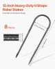 VEVOR Rebar Stakes, 12-Inch, Heavy-Duty 0.32 in Diameter U Shape, Galvanized Steel Ground Anchors with Chisel Point End & Rust-Resistant Coating