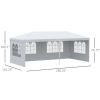 Grand Gazebo Haven: 20x10 Large Canopy Party Tent with Removable Side Walls