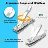 Nail Clipper Set,Premium Stainless Steel Fingernail and Toenail Clipper Cutters with Nail File