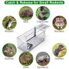 High Sensitivity Rat Trap Cage - Stainless Steel Construction, Humane & Safe - Auto-Locking Door, Indoor/Outdoor Versatility, Easy to Operate