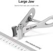 Nail Clippers, Ultra Wide Jaw Opening Toenail Clipper for Thick Nails Heavy Duty Stainless Steel Fingernail Clippers for Seniors