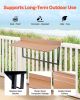VEVOR Balcony Hanging Table, 15 x 39 in Folding Balcony Railing Table, Outdoor Balcony Bar Table for Railings, 5-Level Adjustable