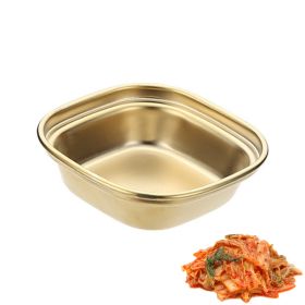 Sauce Dish Hotpot Seasoning Disc for Household & Commerial (Color: Gold, Type: Dish)